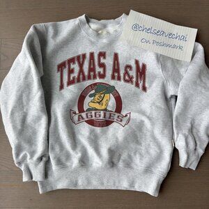 Vintage NCAA Texas A&M Aggies Mascot Sweatshirt, Retro Texas AM University Shirt